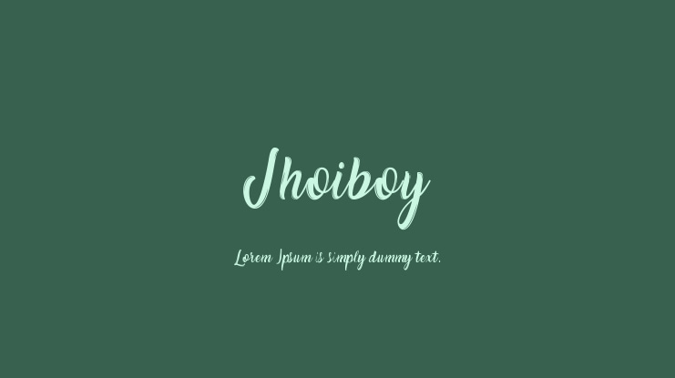 Jhoiboy Font