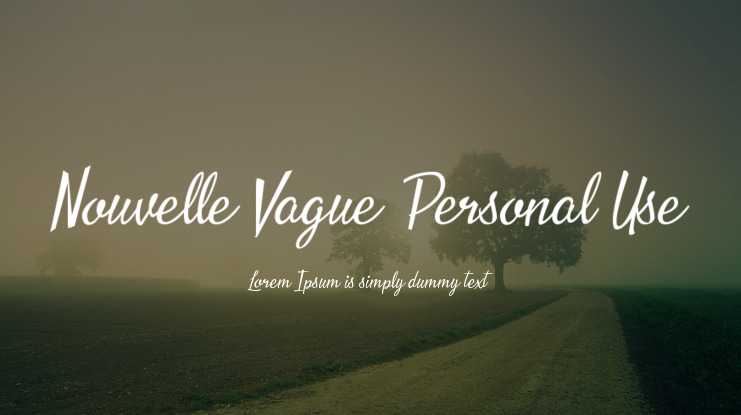 Nouvelle Vague Personal Use Font