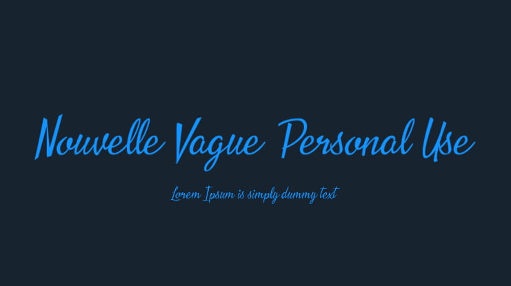 Nouvelle Vague Personal Use Font