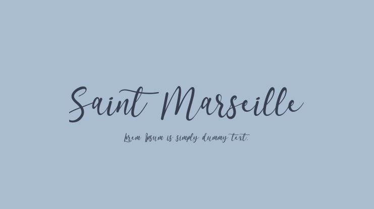 Saint Marseille Font Family