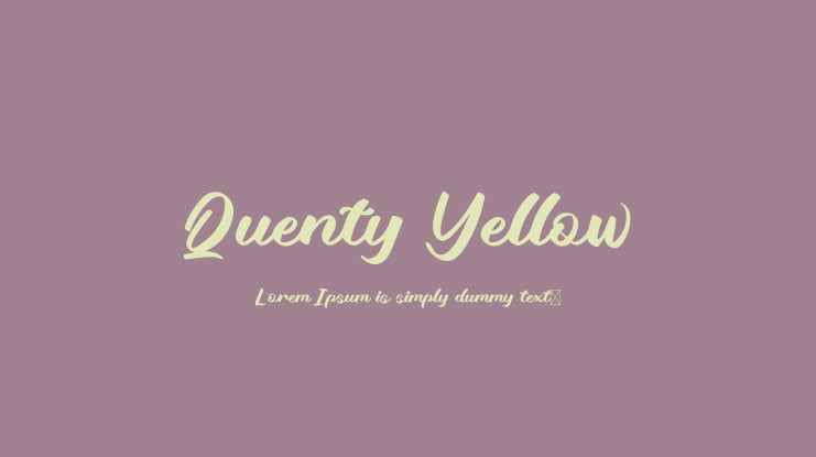Quenty Yellow Font