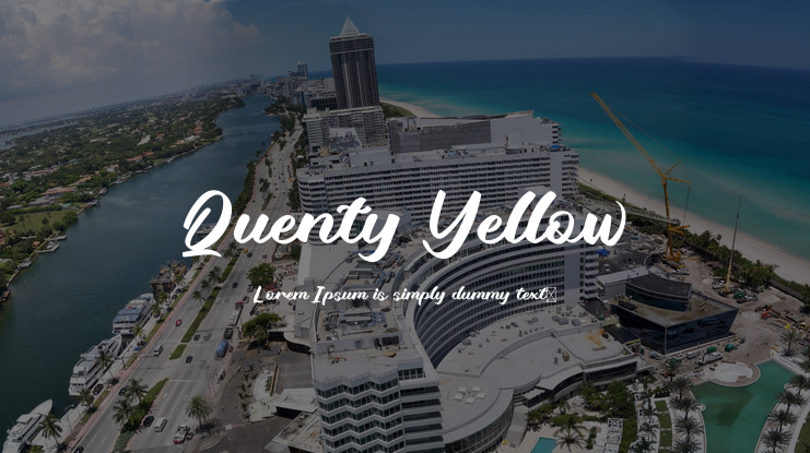 Quenty Yellow Font