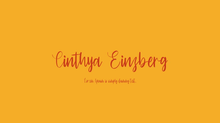 Cinthya Einzberg Font