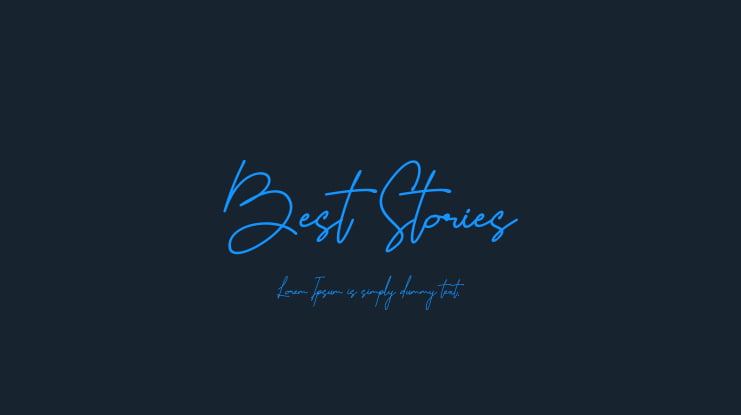 Best Stories Font