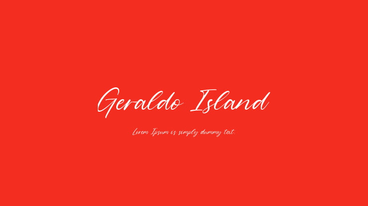 Geraldo Island Font