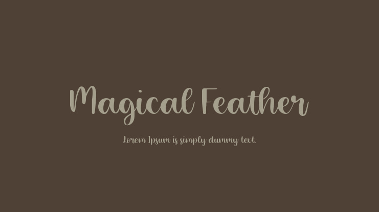 Magical Feather Font