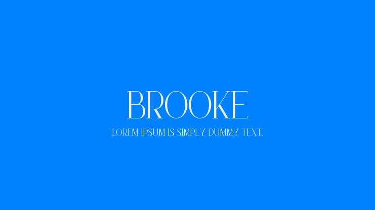 Brooke Font