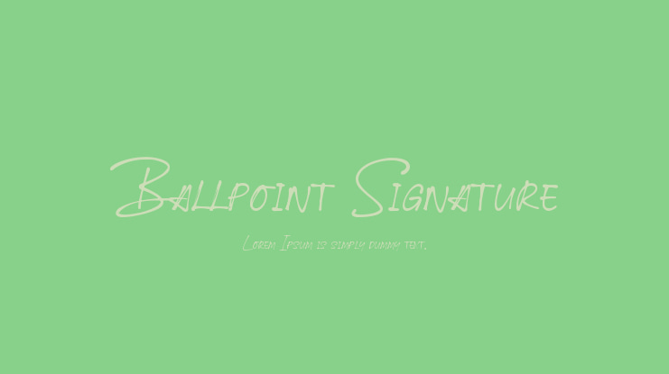 Ballpoint Signature Font