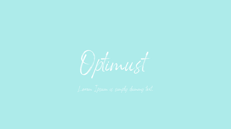 Optimust Font Family