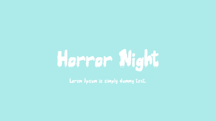 Horror Night Font
