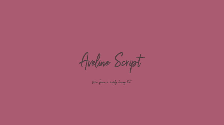 Aveline Script Font