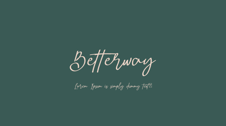 Betterway Font