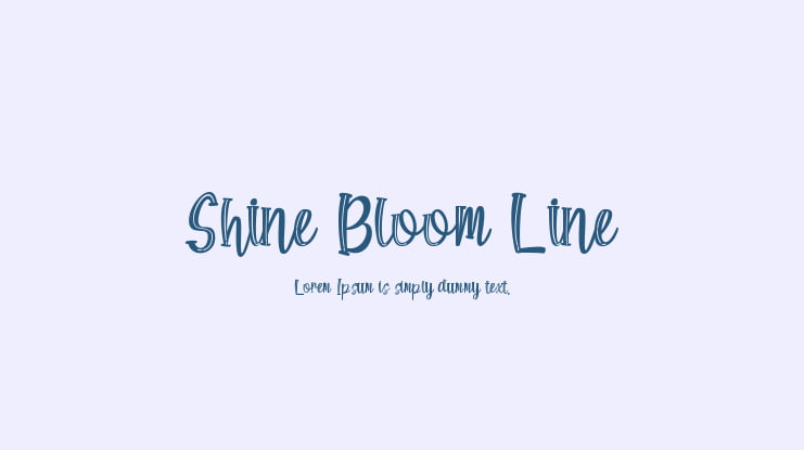 Shine Bloom Line Font Family