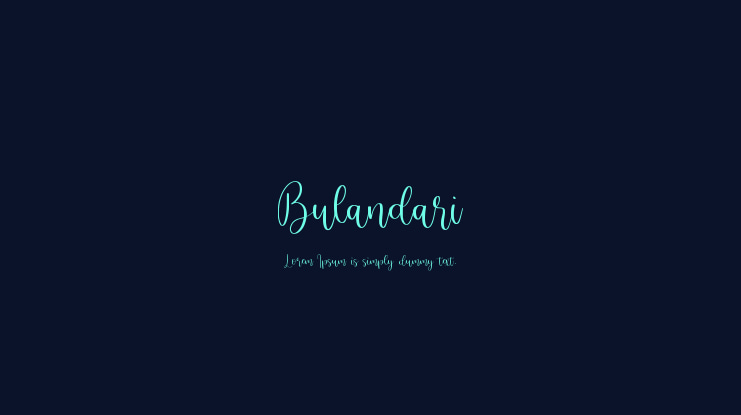 Bulandari Font