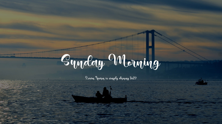 Sunday Morning Font
