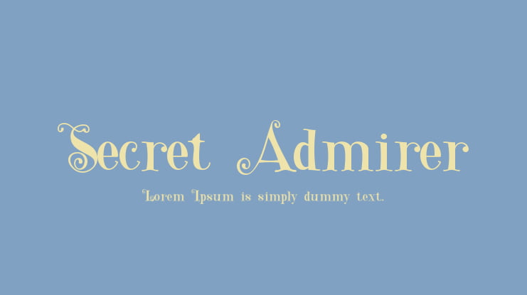 Secret Admirer Font