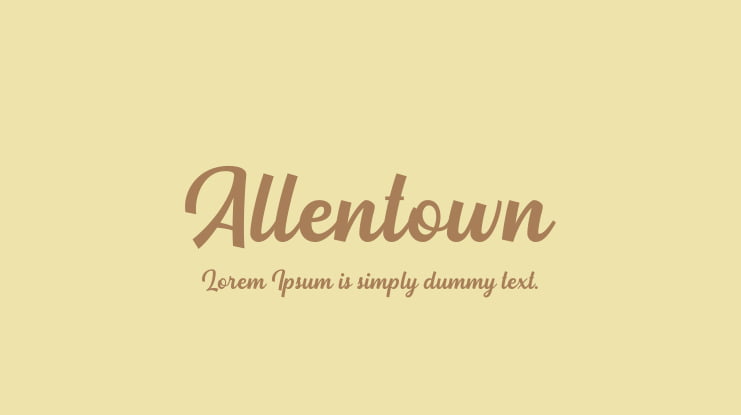 Allentown Font