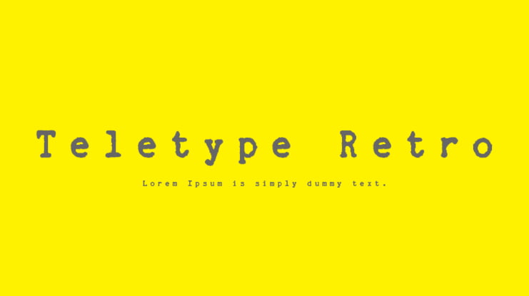 Teletype Retro Font