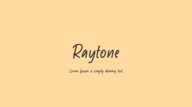 Raytone Font