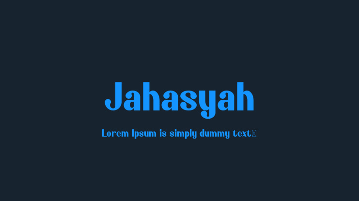 Jahasyah Font