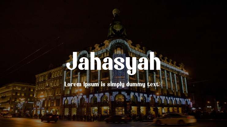 Jahasyah Font
