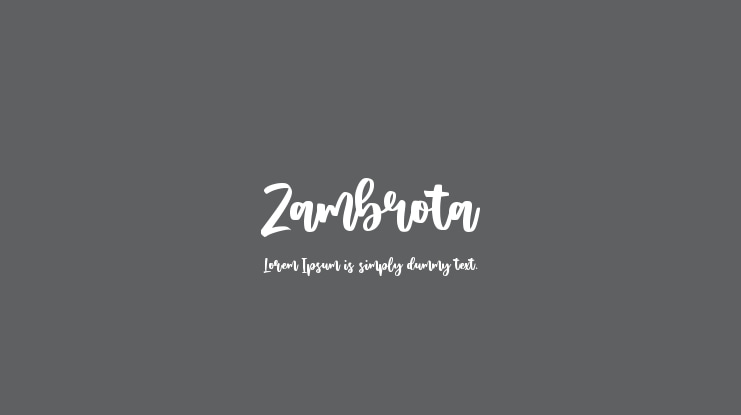 Zambrota Font