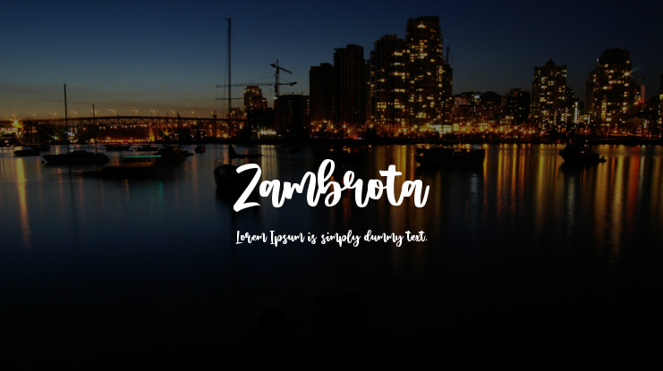 Zambrota Font