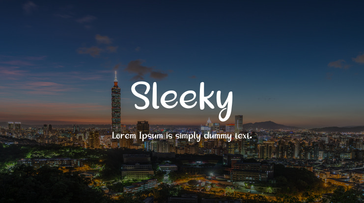 Sleeky Font