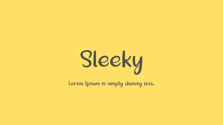 Sleeky Font
