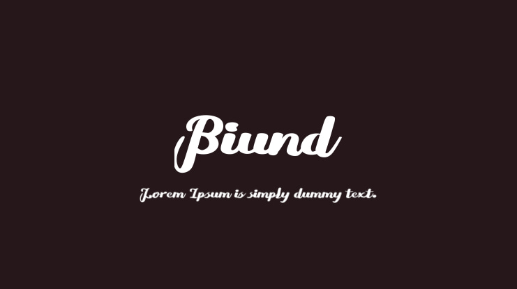 Biund Font