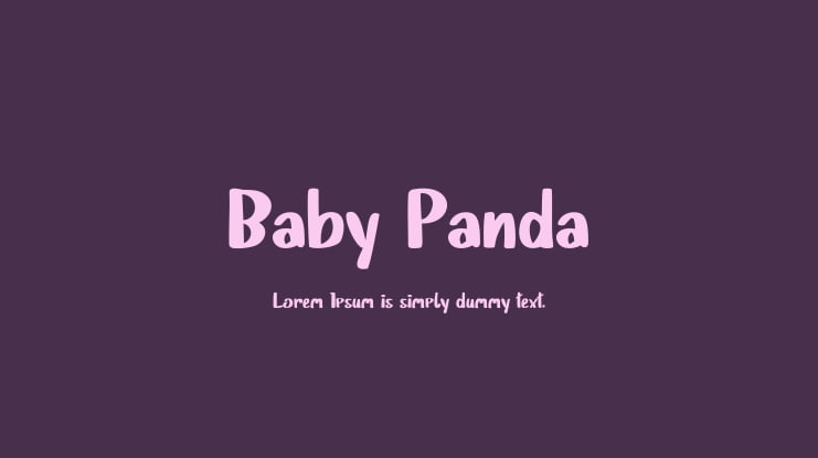 Baby Panda Font