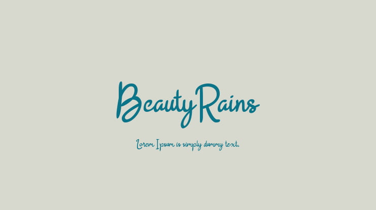 BeautyRains Font
