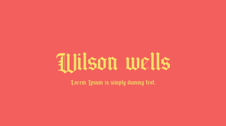 Wilson wells Font