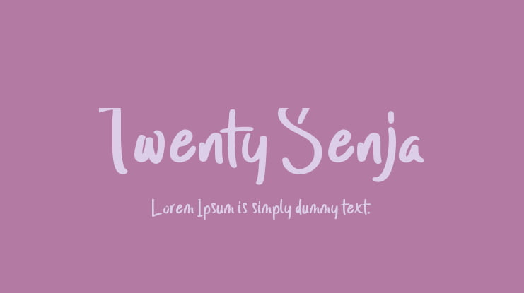 Twenty Senja Font