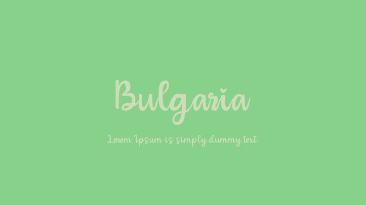 Bulgaria Font