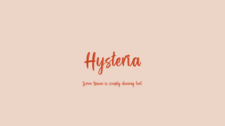 Hysteria Font Family