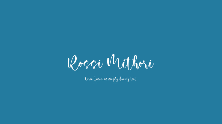 Rossi Mithori Font