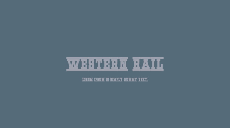 Western Rail Font Family