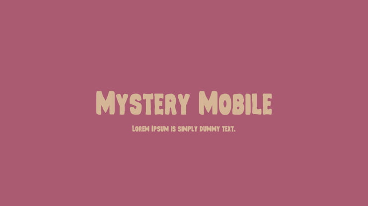 Mystery Mobile Font Family