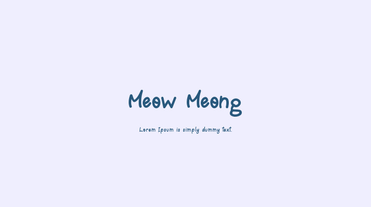 Meow Meong Font