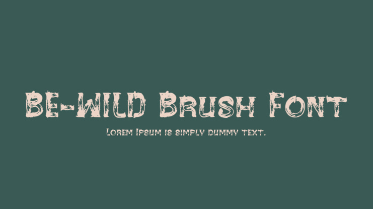 BE-WILD Brush Font