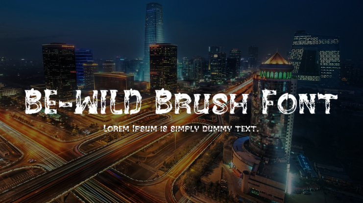 BE-WILD Brush Font