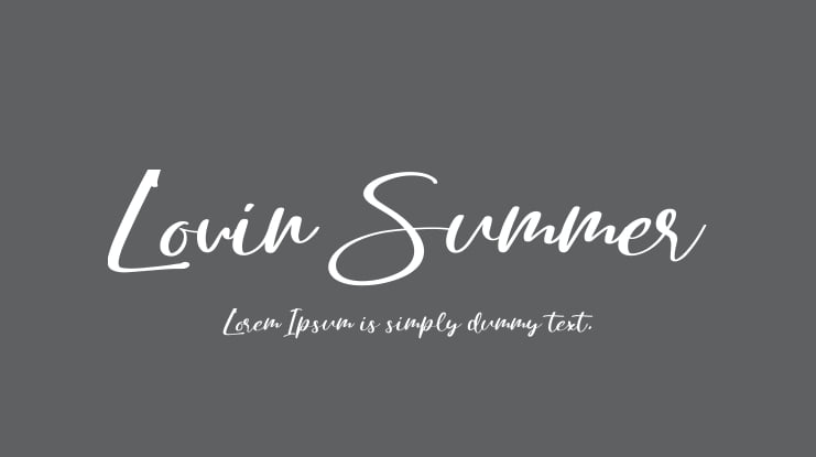 Lovin Summer Font