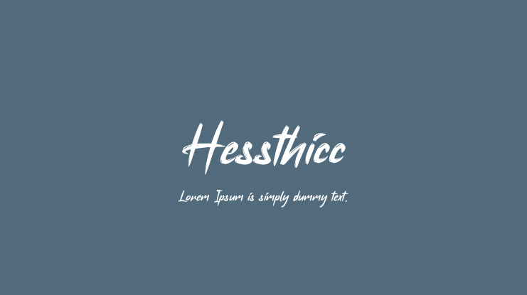 Hessthicc Font