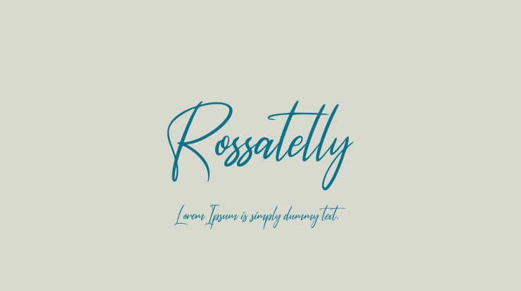 Rossatelly Font