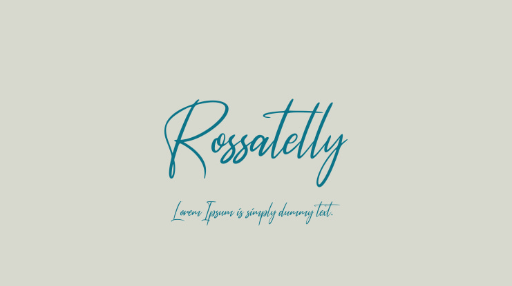 Rossatelly Font