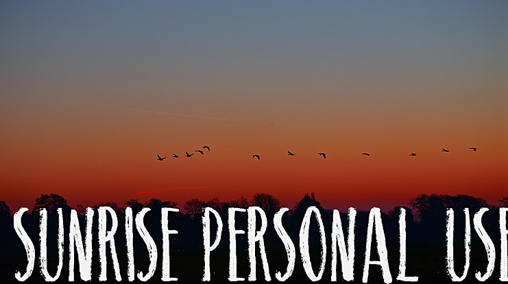 SUNRISE PERSONAL USE Font