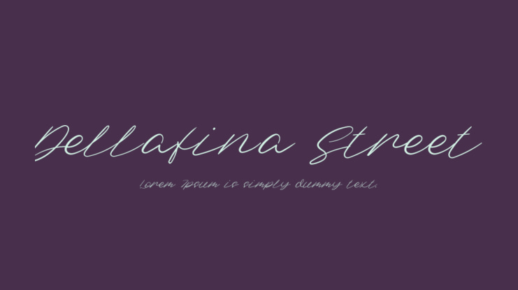Dellafina Street Font Family