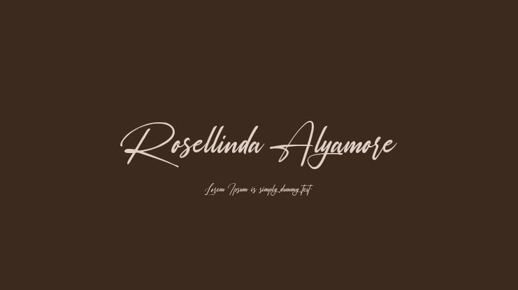 Rosellinda Alyamore Font