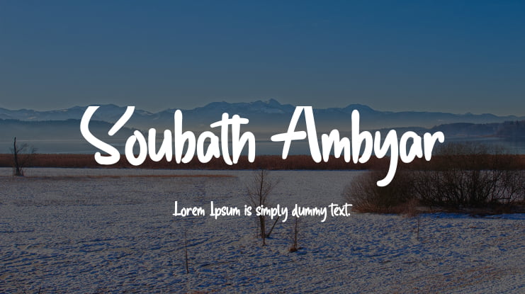 Soubath Ambyar Font